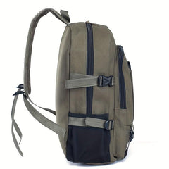 Men's Canvas Backpack Casual Travel Large Capacity Student School Bag