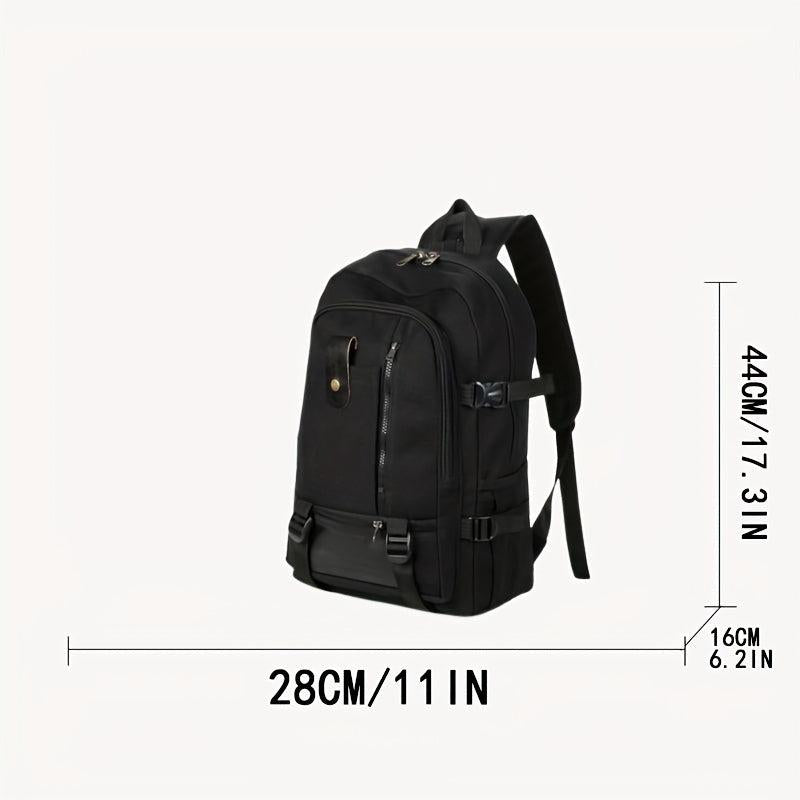 Men's Canvas Backpack Casual Travel Large Capacity Student School Bag