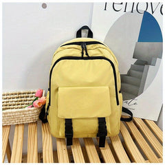 Solid Backpack for Students Large Capacity Travel Backpack