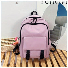 Solid Backpack for Students Large Capacity Travel Backpack