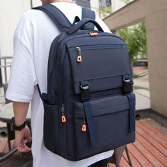 Business Trip Shoulder Bag Men's Casual Large Computer Backpack Oxford Cloth