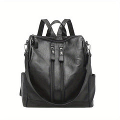Leather Anti Theft Backpack Large Capacity Travel Bag