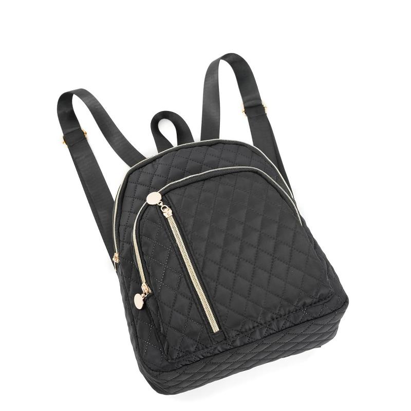 Small Durable Backpack for School & Travel - Quilted Design