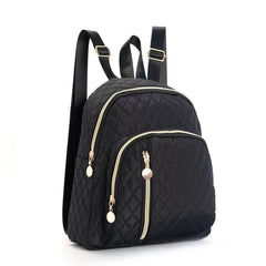 Small Durable Backpack for School & Travel - Quilted Design