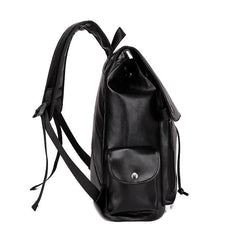 Men's PU Leather Casual Backpack Computer Bag Travel Bag