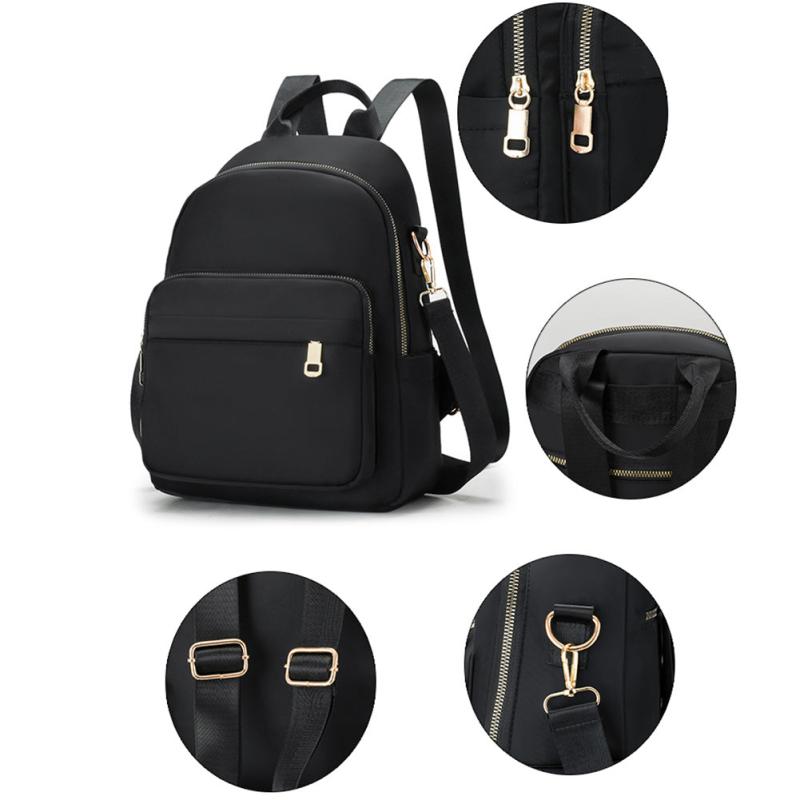 Large Capacity Nylon Zipper Backpack Laptop Bag School Bag