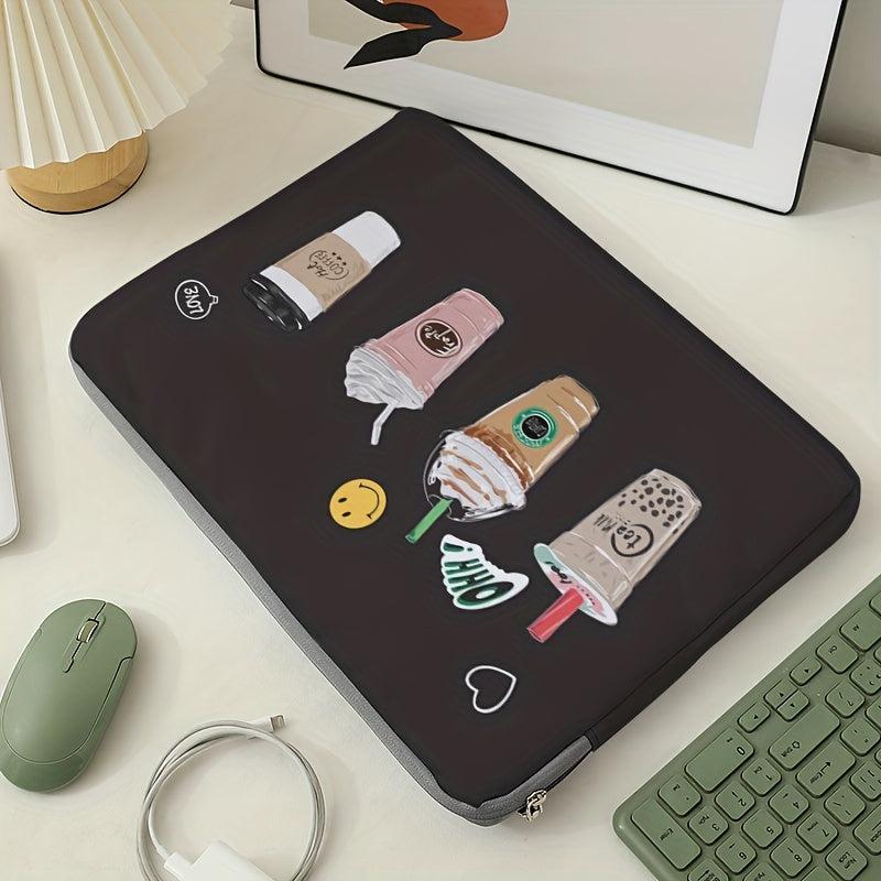 Soft Laptop Bag Computer Cover Leather Bag Gray Coffee