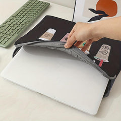 Soft Laptop Bag Computer Cover Leather Bag Gray Coffee