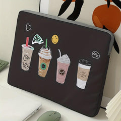 Soft Laptop Bag Computer Cover Leather Bag Gray Coffee