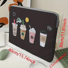 Soft Laptop Bag Computer Cover Leather Bag Gray Coffee
