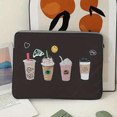 Soft Laptop Bag Computer Cover Leather Bag Gray Coffee