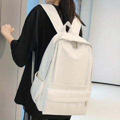 Large Capacity Minimalist PU Leather Schoolbag