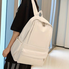 Large Capacity Minimalist PU Leather Schoolbag