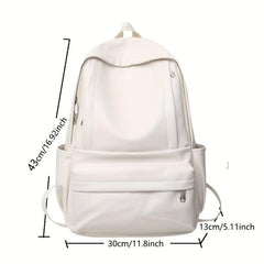 Large Capacity Minimalist PU Leather Schoolbag