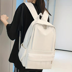 Large Capacity Minimalist PU Leather Schoolbag