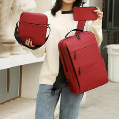 3pcs Business Backpack Travel Computer Bag Set