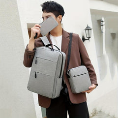3pcs Business Backpack Travel Computer Bag Set