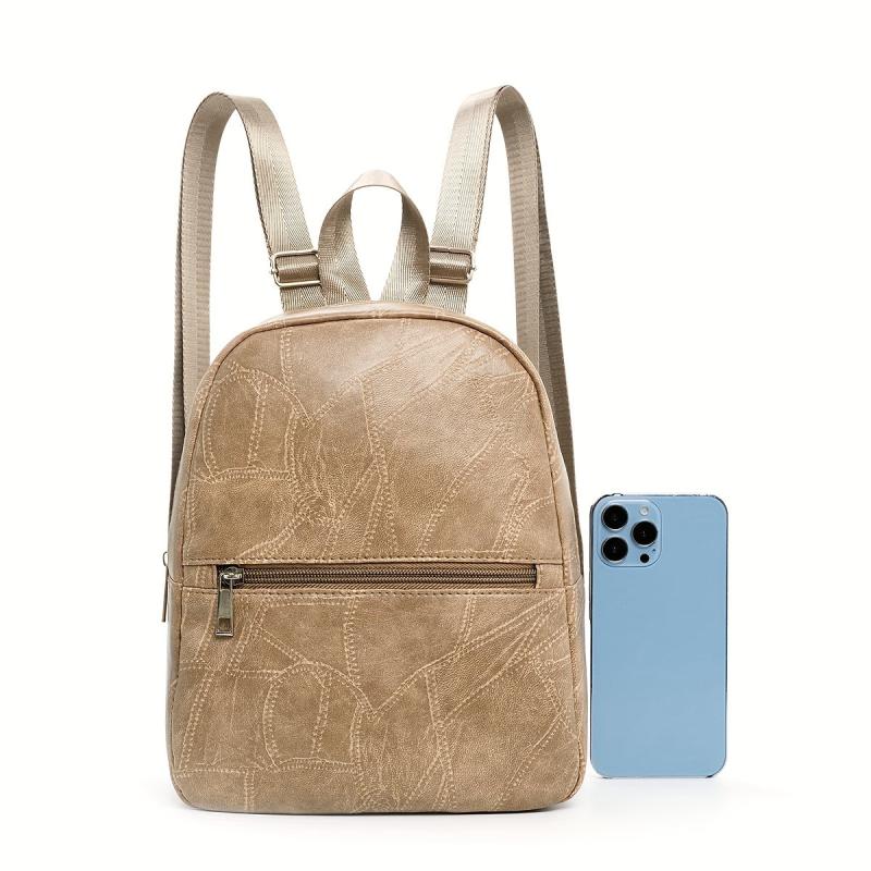 Multifunctional Backpack Handbag Sling Bag 3 In 1 Use Bag Embossed PU Leather