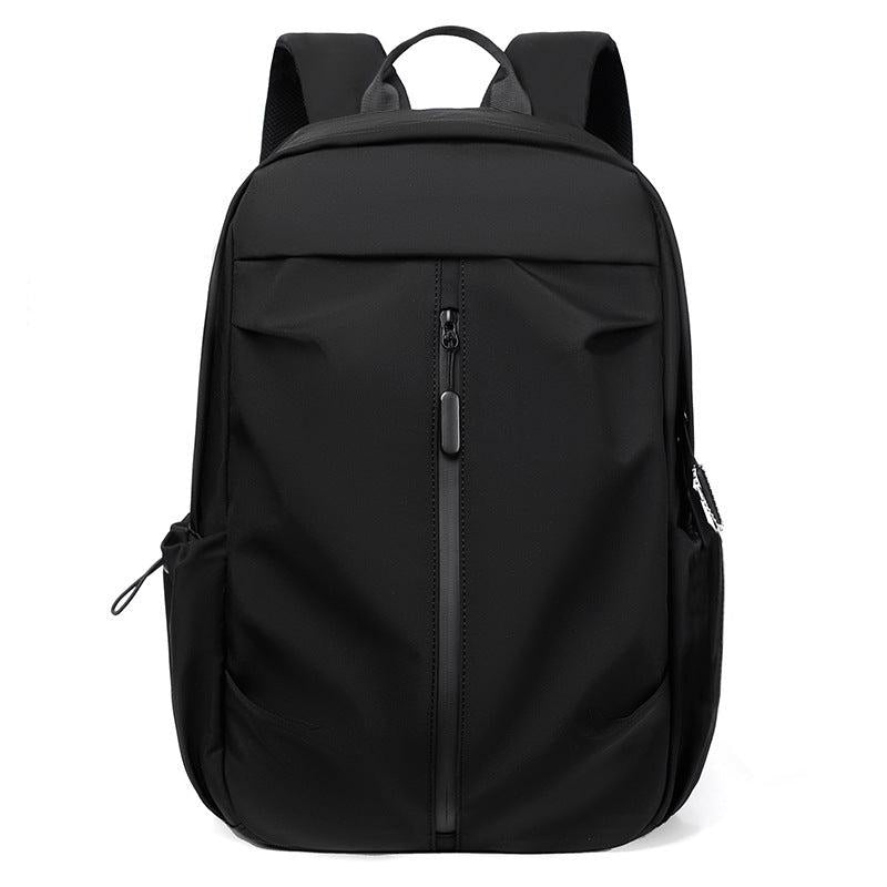 Solid Pleated Backpack Laptop Bag Student Commuter Backpack