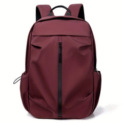 Solid Pleated Backpack Laptop Bag Student Commuter Backpack