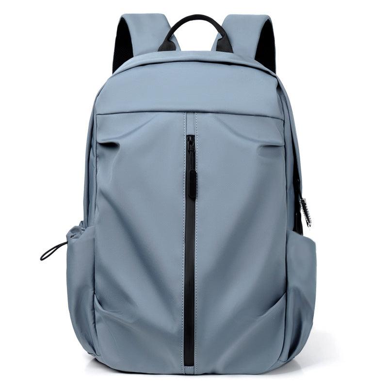 Solid Pleated Backpack Laptop Bag Student Commuter Backpack