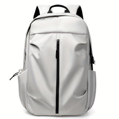 Solid Pleated Backpack Laptop Bag Student Commuter Backpack