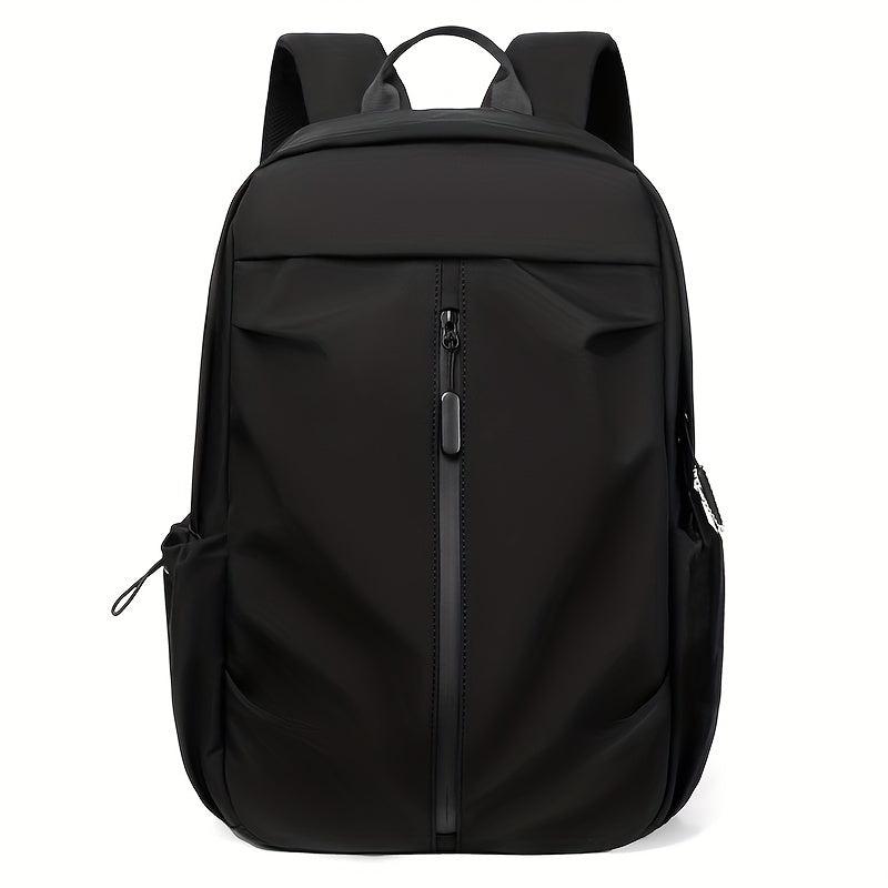 Solid Pleated Backpack Laptop Bag Student Commuter Backpack