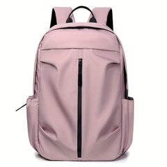Solid Pleated Backpack Laptop Bag Student Commuter Backpack