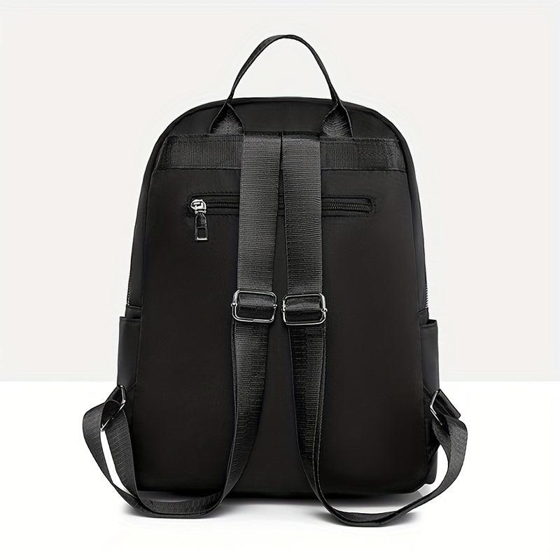 Casual Travel Backpack with Heart Embroidery