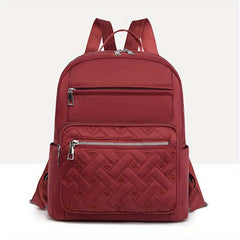 Casual Travel Backpack with Heart Embroidery