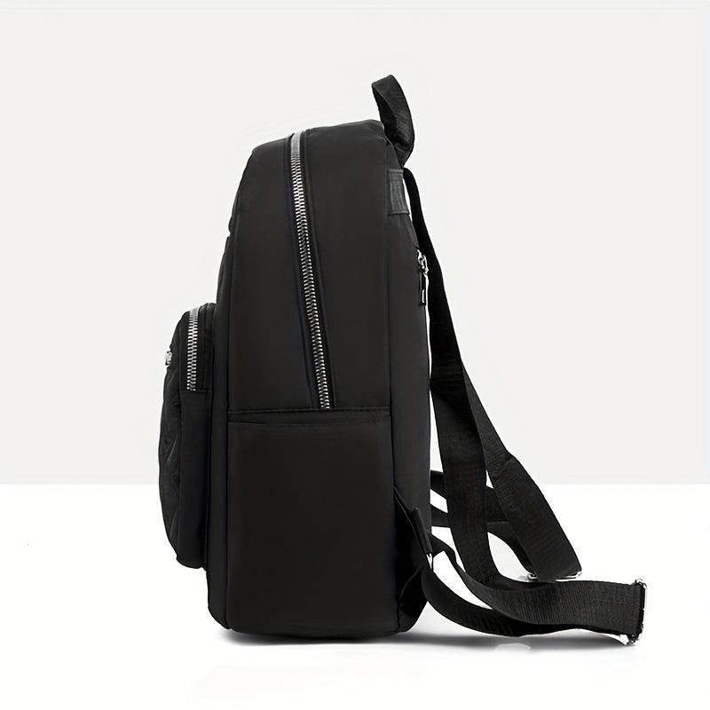 Casual Travel Backpack with Heart Embroidery