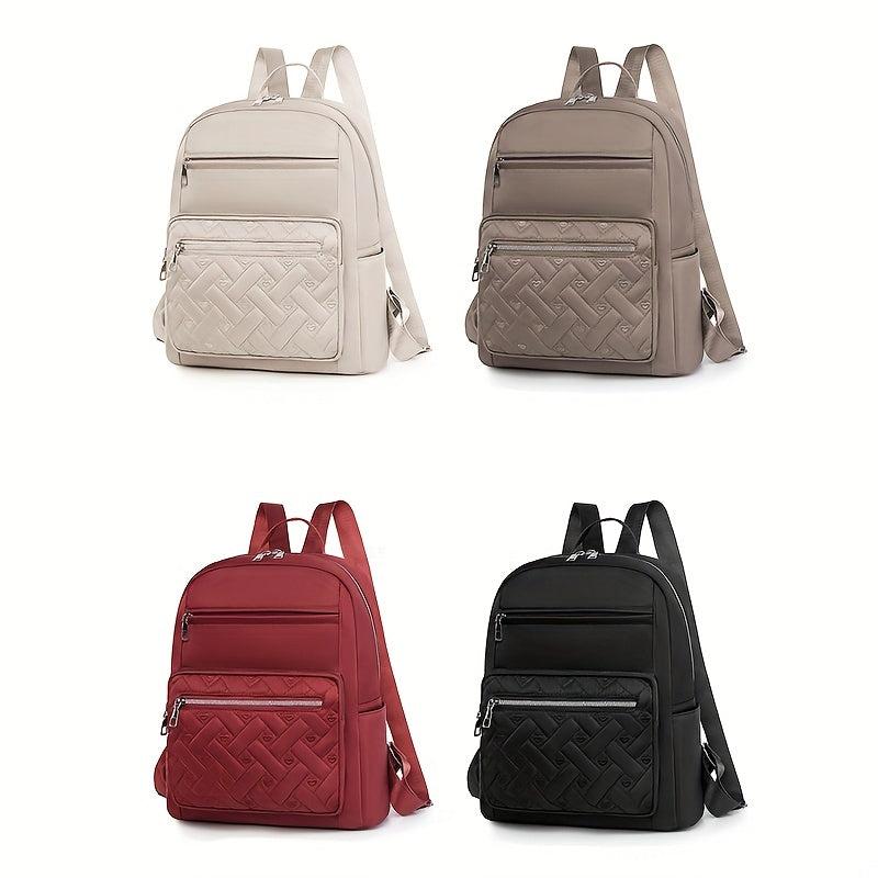 Casual Travel Backpack with Heart Embroidery