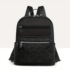 Casual Travel Backpack with Heart Embroidery