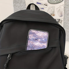 Student Classic Nylon Backpack For Daily Commuting