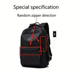 Minimalist Casual Backpack with USB Charging Port
