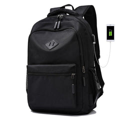 Minimalist Casual Backpack with USB Charging Port