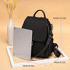 Oxford Female Fashionable Joker Ms Backpack Large Capacity Computer Bag