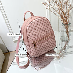 Floral Pattern Backpack Women's Handbag Large Capacity Mobile Phone Camera Bag