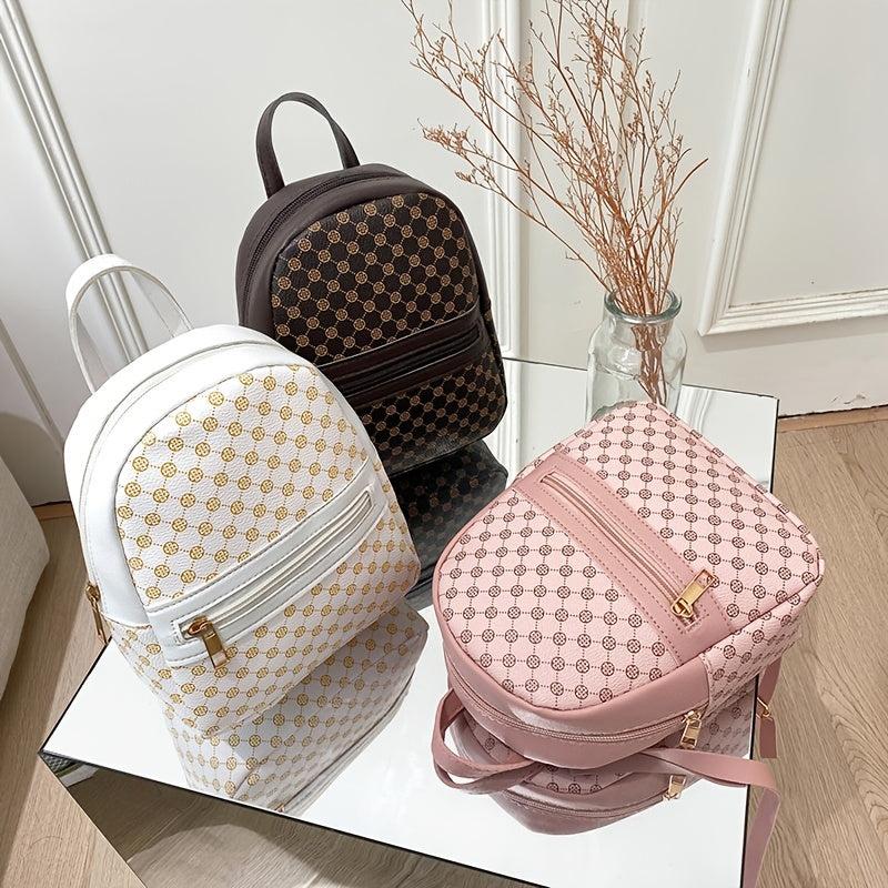 Floral Pattern Backpack Women's Handbag Large Capacity Mobile Phone Camera Bag