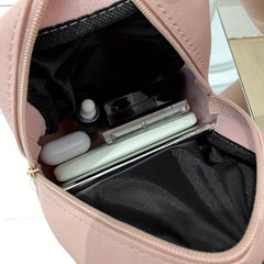 Casual PU Leather Student Backpack