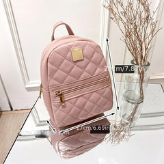 Casual PU Leather Student Backpack