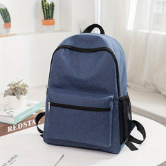Solid Casual Backpack Daily Travel Multifunctional Storage Bag