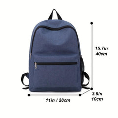 Solid Casual Backpack Daily Travel Multifunctional Storage Bag