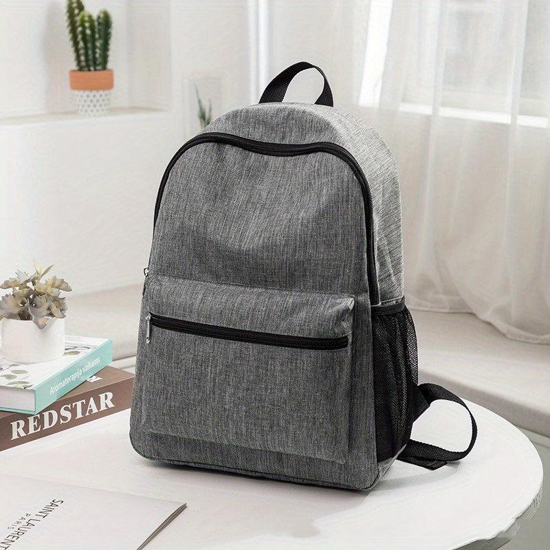Solid Casual Backpack Daily Travel Multifunctional Storage Bag