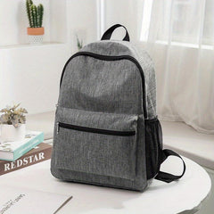 Solid Casual Backpack Daily Travel Multifunctional Storage Bag