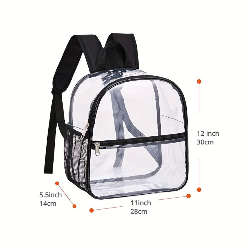 Clear PVC Backpack for Travel, School, Outdoor - Large Capacity