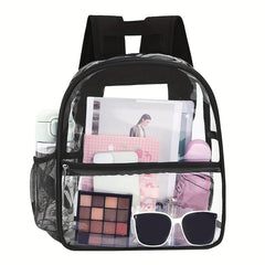 Clear PVC Backpack for Travel, School, Outdoor - Large Capacity