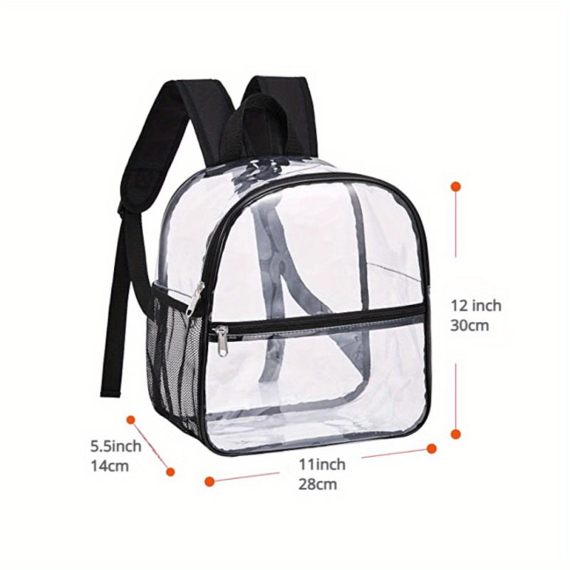Clear PVC Backpack for Travel, School, Outdoor - Large Capacity