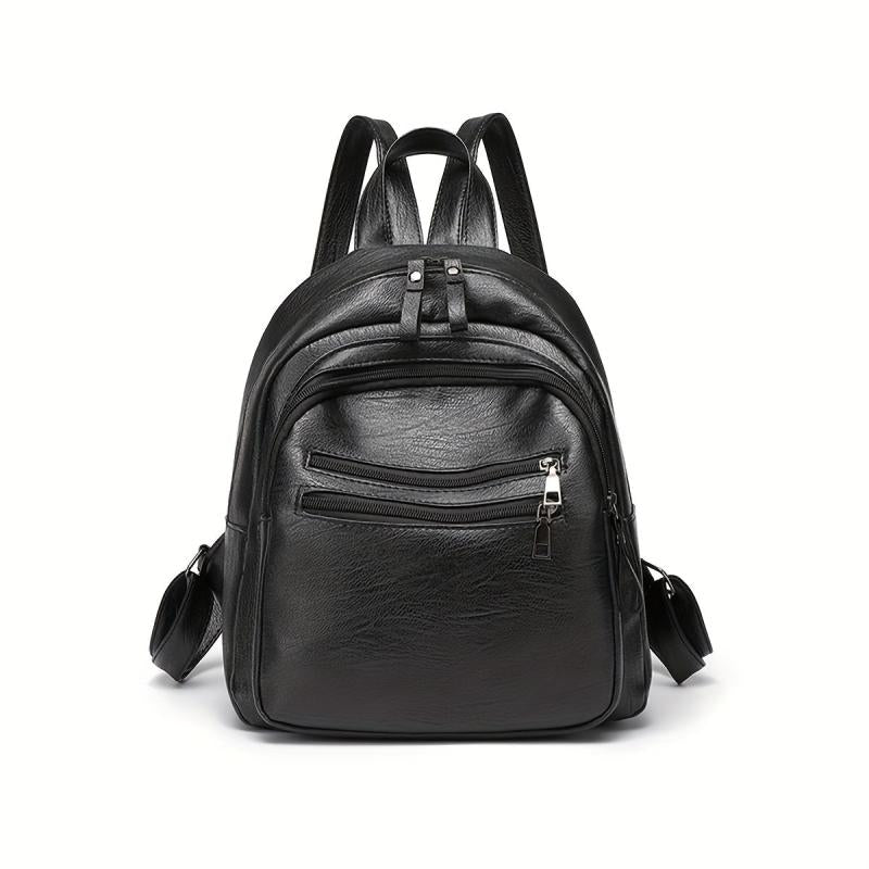 Soft Leather Backpack for School and Commuting