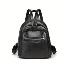 Soft Leather Backpack for School and Commuting